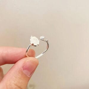 Moonstone Open Rings