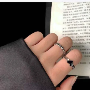 Black Heart 2 rings " combo"