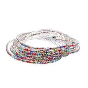 basic geometric zircon rhinestones women's bracelets 1 piece