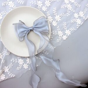 bow knot organza hair clip