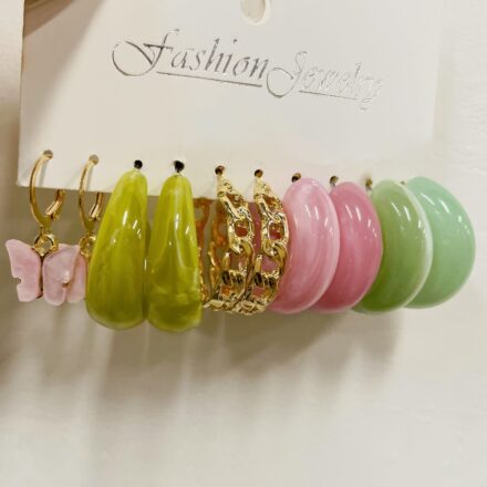 Classic Half Hoop Earrings for Women and Girls - butterfly