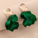 Luxurious Long Leaf Earrings