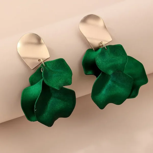 Luxurious Long Leaf Earrings