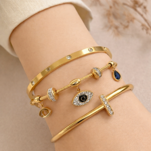 Evil eye protection bracelet combo for women