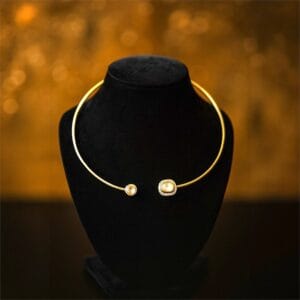 Hasli Brass Necklace with Gold Plating & Fashionable Statement Nature Inspired Design with Anti-Tarnish Finish, Jewellery For Women/Girls