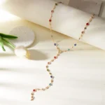 Elegant Multicolor Beaded Y Necklace