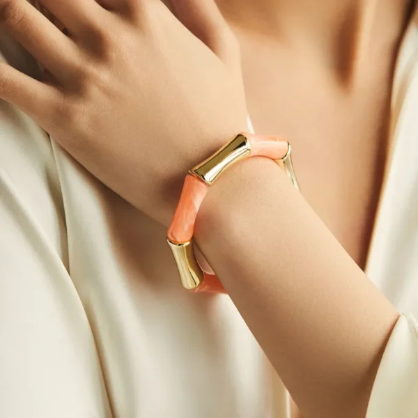 Tropic Resin Adjustable Bracelet (Orange)
