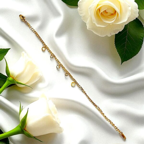 Elegant Gold-Plated Charm Bracelet for Women