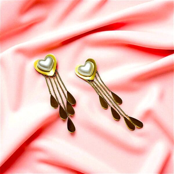 Elegant Heart Dangle Earrings for Women