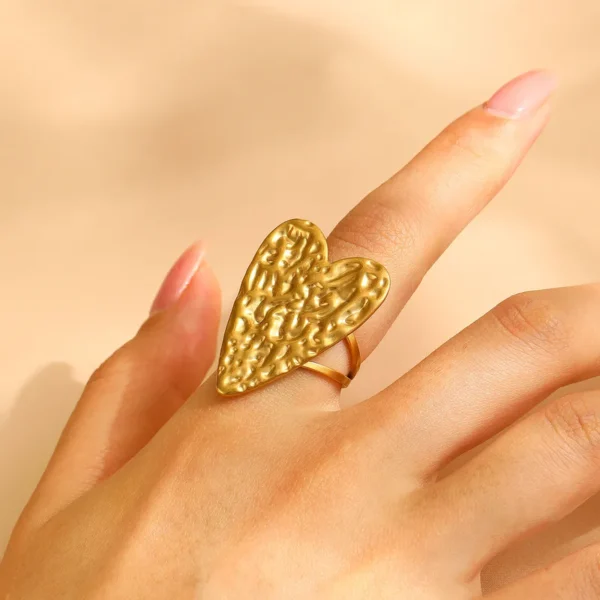 Dainty Heart Adjustable Ring