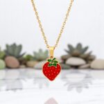 Strawberry Fruit Pendant Necklace