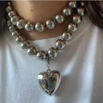 Chunky Big Heart Necklace