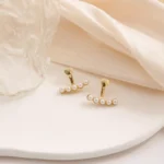 Heart Pearl inlaid Studs