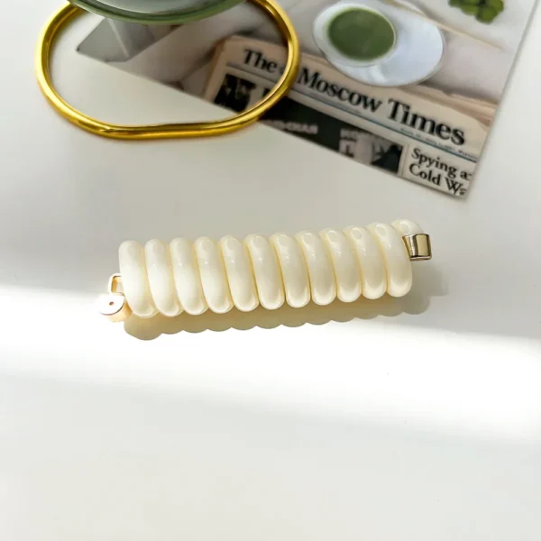 Vacation Style Plastic Resin Hair Tie (white)