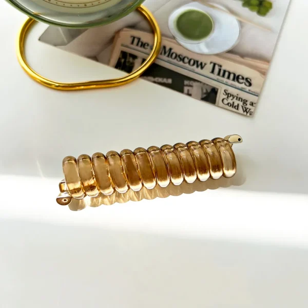 Vacation Style Plastic Resin Hair Tie (Brown)