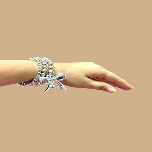 K Style Bow Bracelet Stack - Image 2