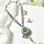 Jewellery set for Women Big Beads Pendant Necklace with Earrings for Women & Girls
