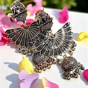 Afghani Tribal Oxidised Dangler Earrings