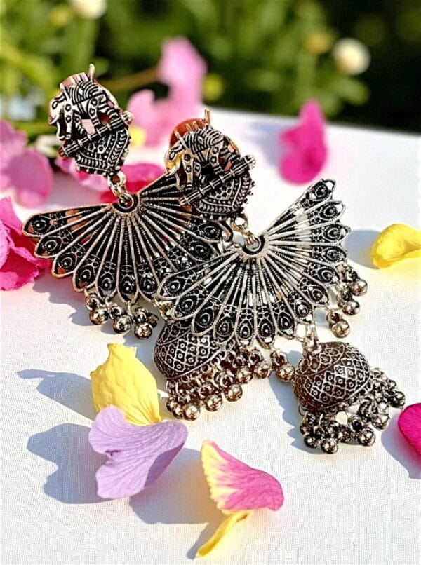 Afghani Tribal Oxidised Dangler Earrings