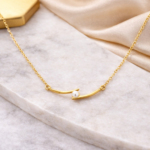 Minimal Pearl Bar Necklace for Women